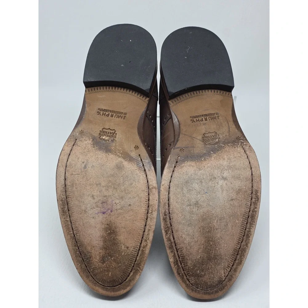 Johnston & Murphy Men's Brown Leather Wingtip Chukka Ankle Boots Size 10.5 M